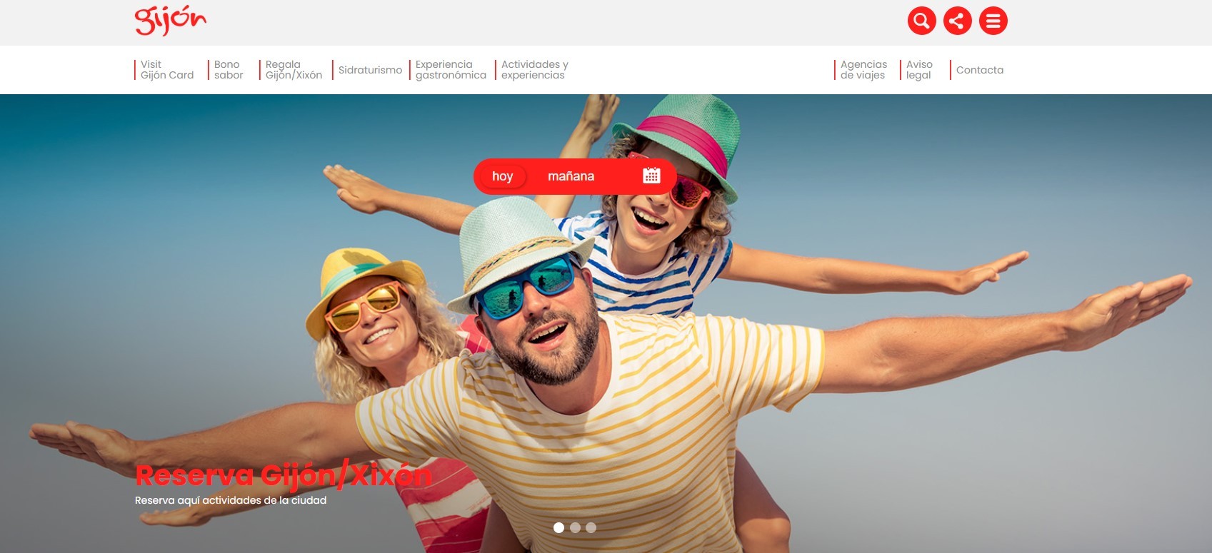 Acceso al portal de reserva de actividades de Visita Gijón